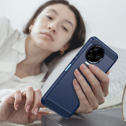 For Infinix Note 12 Pro 4G Carbon Fiber Texture Phone Case Shock-absorbing TPU Brushed Surface Protective Cover