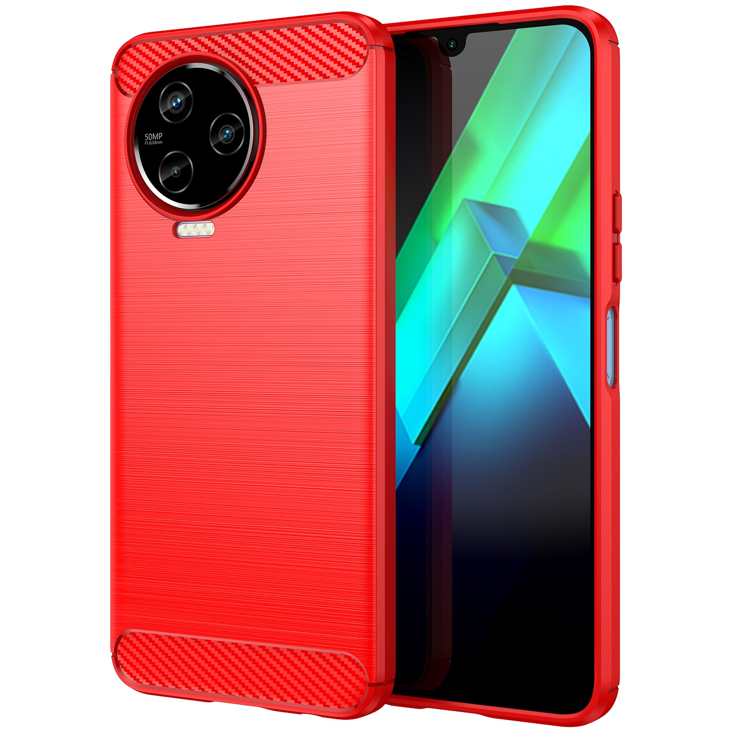 For Infinix Note 12 Pro 4G Carbon Fiber Texture Phone Case Shock-absorbing TPU Brushed Surface Protective Cover