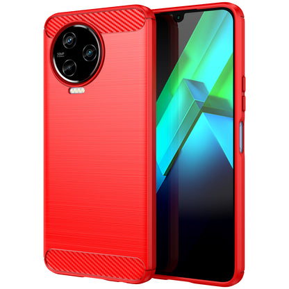 For Infinix Note 12 Pro 4G Carbon Fiber Texture Phone Case Shock-absorbing TPU Brushed Surface Protective Cover