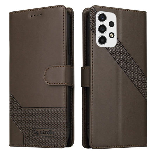 GQ.UTROBE 009 Series for Samsung Galaxy A53 5G Splicing PU Leather Phone Case Wallet Stand Magnetic Clasp Cover