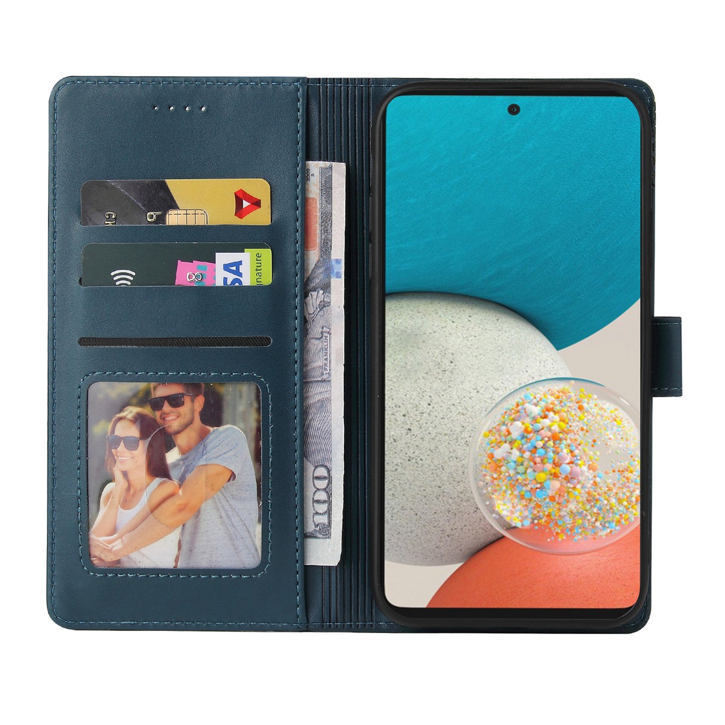 GQ.UTROBE 009 Series for Samsung Galaxy A53 5G Splicing PU Leather Phone Case Wallet Stand Magnetic Clasp Cover