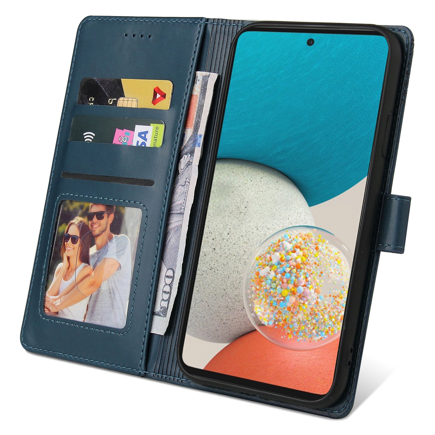 GQ.UTROBE 009 Series for Samsung Galaxy A53 5G Splicing PU Leather Phone Case Wallet Stand Magnetic Clasp Cover