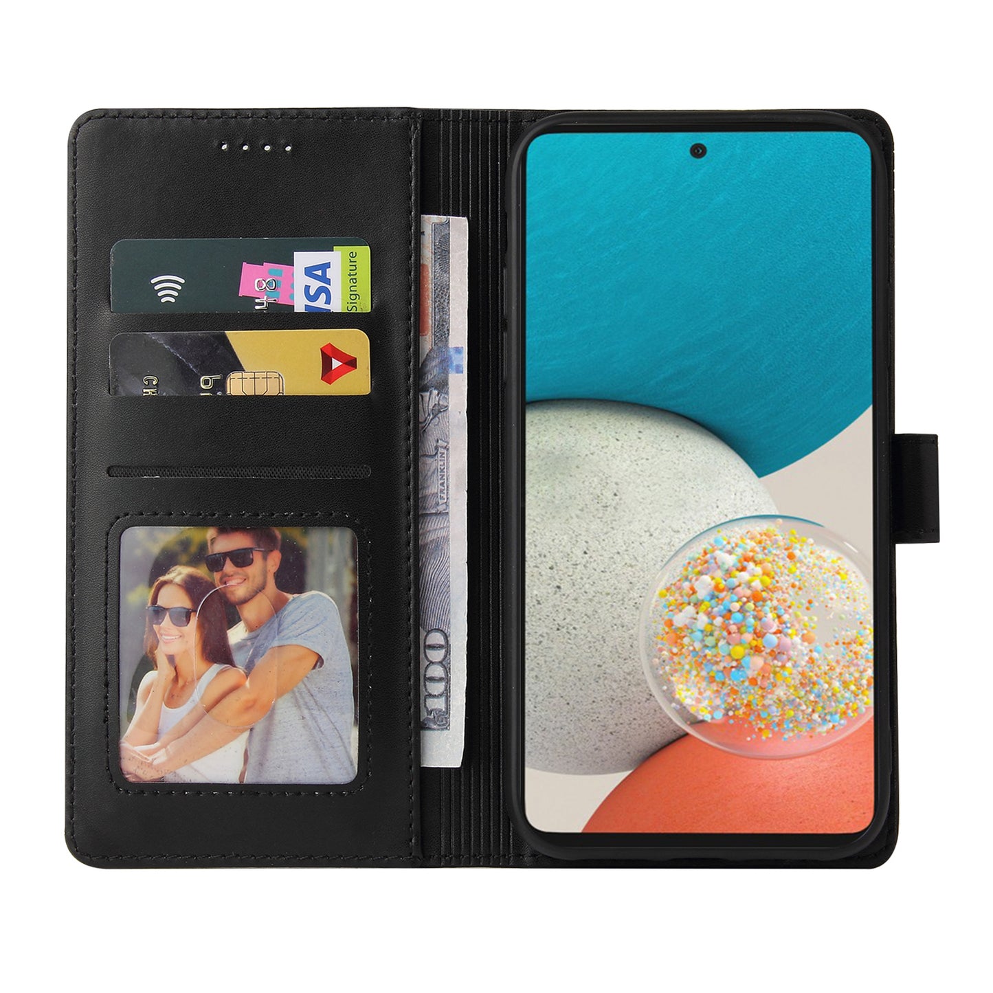 GQ.UTROBE 009 Series for Samsung Galaxy A53 5G Splicing PU Leather Phone Case Wallet Stand Magnetic Clasp Cover