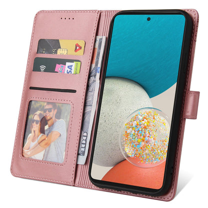 GQ.UTROBE 009 Series for Samsung Galaxy A53 5G Splicing PU Leather Phone Case Wallet Stand Magnetic Clasp Cover