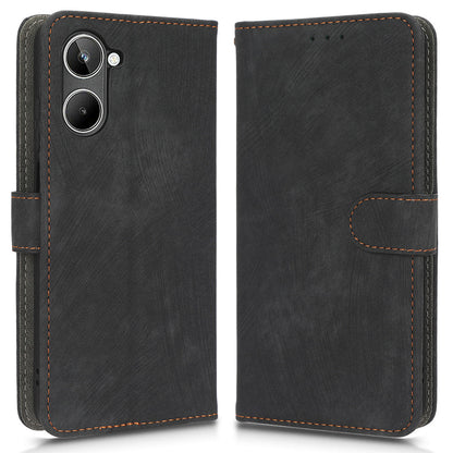RFID Blocking Anti-scratch Phone Case For Realme 10 4G, Anti-fall Magnetic PU Leather Phone Cover with Wallet Stand