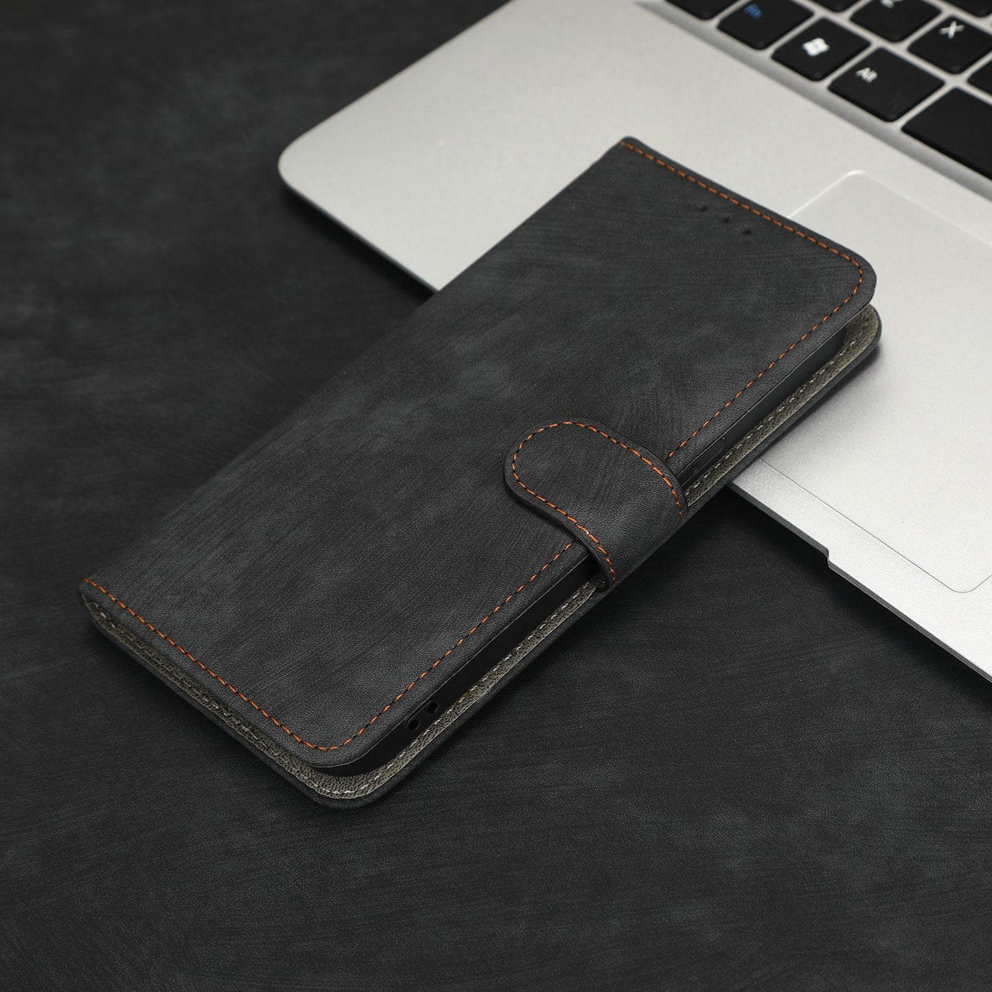 RFID Blocking Anti-scratch Phone Case For Realme 10 4G, Anti-fall Magnetic PU Leather Phone Cover with Wallet Stand