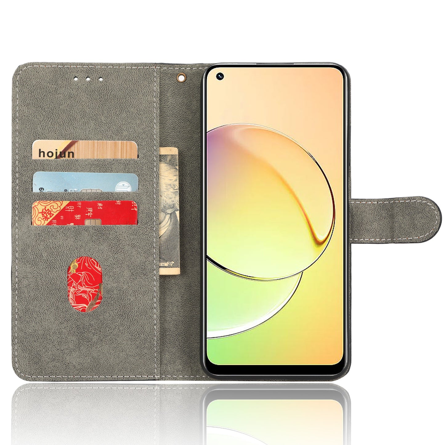 RFID Blocking Anti-scratch Phone Case For Realme 10 4G, Anti-fall Magnetic PU Leather Phone Cover with Wallet Stand