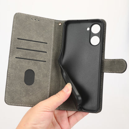 RFID Blocking Anti-scratch Phone Case For Realme 10 4G, Anti-fall Magnetic PU Leather Phone Cover with Wallet Stand
