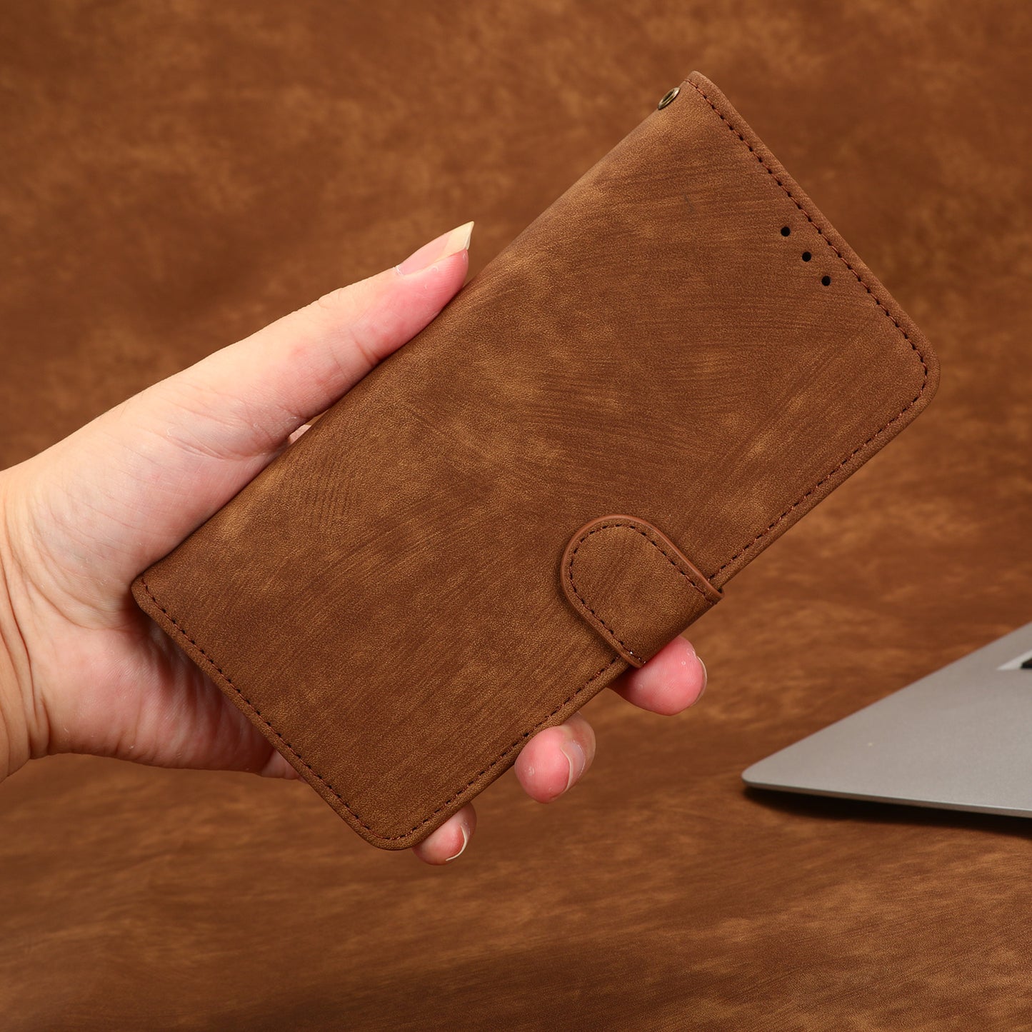RFID Blocking Anti-scratch Phone Case For Realme 10 4G, Anti-fall Magnetic PU Leather Phone Cover with Wallet Stand
