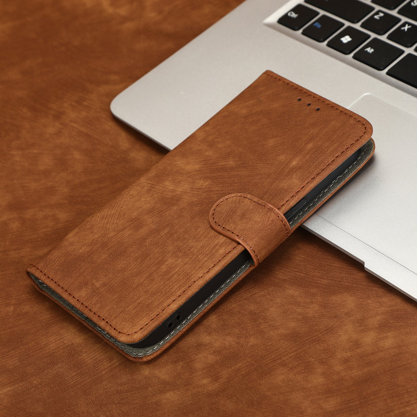 RFID Blocking Anti-scratch Phone Case For Realme 10 4G, Anti-fall Magnetic PU Leather Phone Cover with Wallet Stand