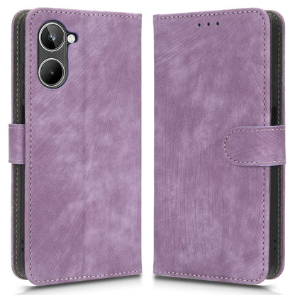 RFID Blocking Anti-scratch Phone Case For Realme 10 4G, Anti-fall Magnetic PU Leather Phone Cover with Wallet Stand