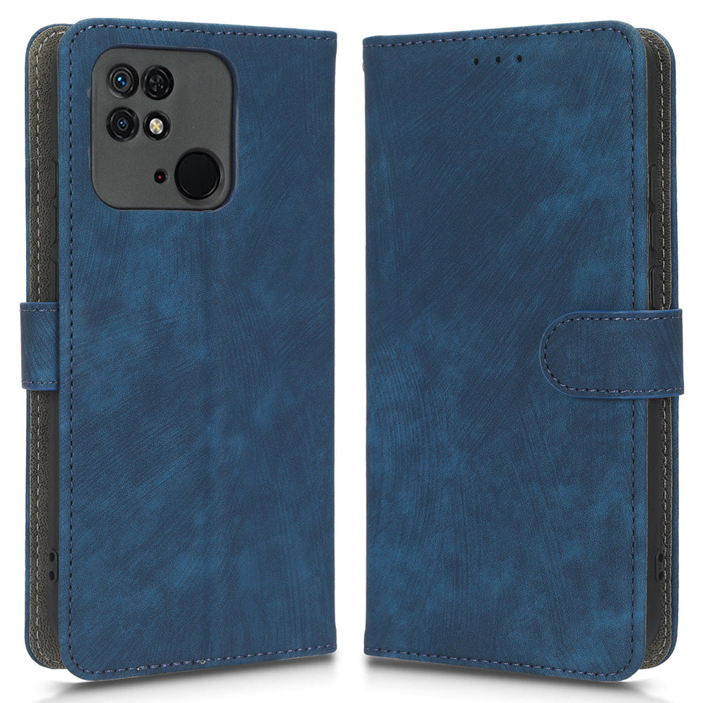 RFID Blocking Magnetic Phone Case For Xiaomi Redmi 10C 4G / Redmi 10 (India) 4G, PU Leather Anti-fall Protective Phone Cover with Wallet Stand