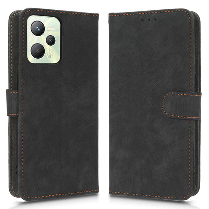 For Realme C35 4G / Narzo 50A Prime Magnetic PU Leather Anti-shock Phone Cover RFID Blocking Full Protection Phone Case with Wallet Stand