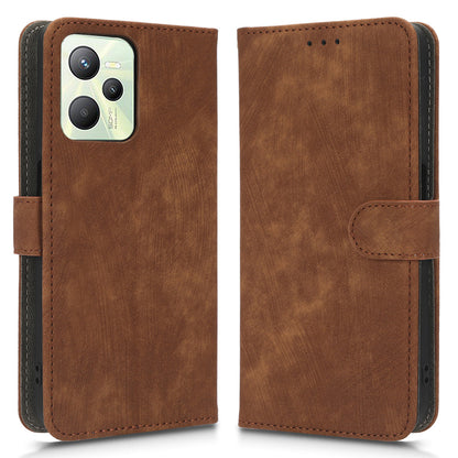 For Realme C35 4G / Narzo 50A Prime Magnetic PU Leather Anti-shock Phone Cover RFID Blocking Full Protection Phone Case with Wallet Stand