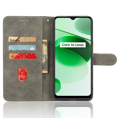 For Realme C35 4G / Narzo 50A Prime Magnetic PU Leather Anti-shock Phone Cover RFID Blocking Full Protection Phone Case with Wallet Stand