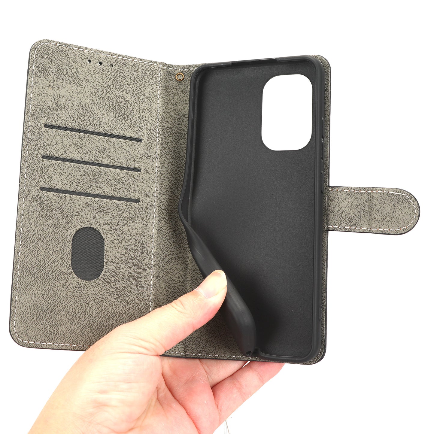 For Nokia X30 5G Magnetic Clasp PU Leather Phone Cover RFID Blocking Scratch-resistant Phone Case with Wallet Stand