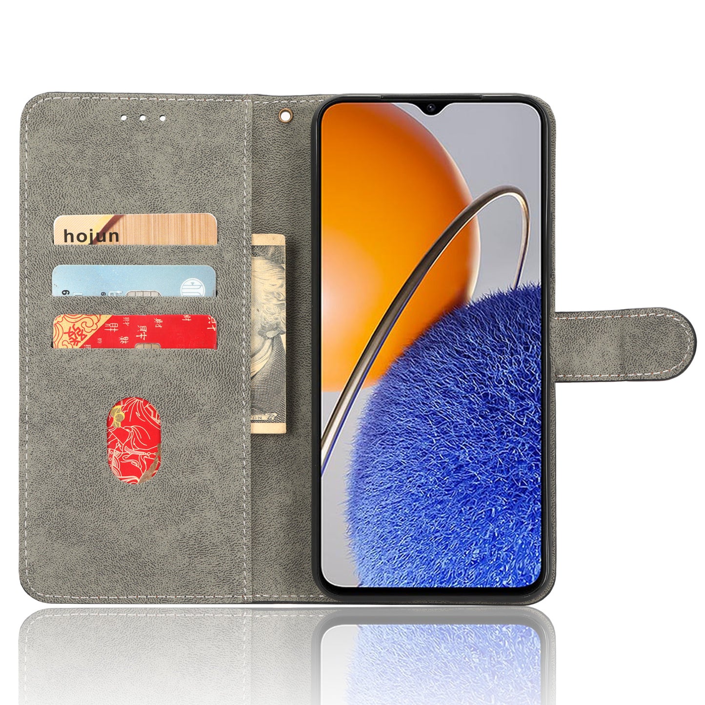RFID Blocking Magnetic Phone Case For Huawei nova Y61 4G / Enjoy 50z 4G, Anti-scratch PU Leather Phone Wallet  Cover with Stand