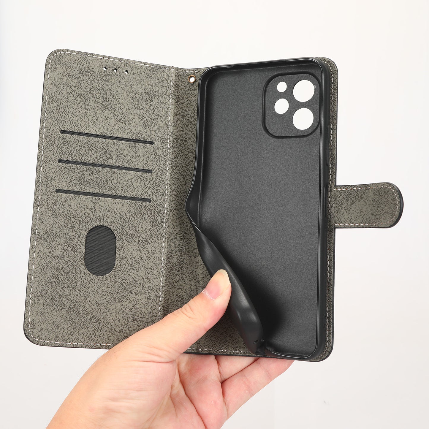 RFID Blocking Magnetic Phone Case For Huawei nova Y61 4G / Enjoy 50z 4G, Anti-scratch PU Leather Phone Wallet  Cover with Stand