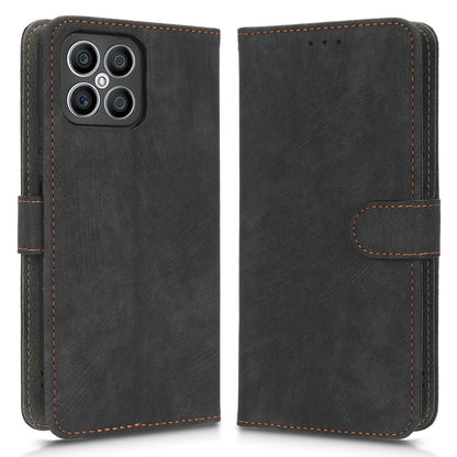 For Honor X8 4G / X30i RFID Blocking Anti-scratch Phone Case Magnetic PU Leather Flip Smartphone Cover with Wallet Stand