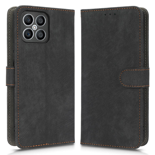 For Honor X8 4G / X30i RFID Blocking Anti-scratch Phone Case Magnetic PU Leather Flip Smartphone Cover with Wallet Stand