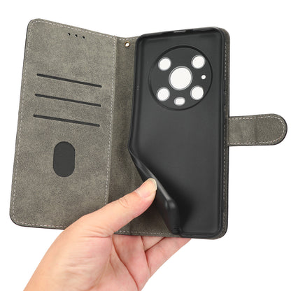 For Honor Magic4 Pro 5G RFID Blocking PU Leather Phone Case Protective Magnetic Mobile Phone Cover with Wallet Stand