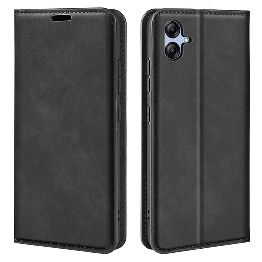 For Samsung Galaxy A04e 4G / F04 4G / M04 4G Skin-touch Feeling PU Leather Wallet Case Stand Magnetic Absorption Flip Protective Phone Cover