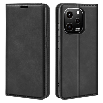 For Huawei nova Y61 4G PU Leather Magnetic Auto Closing Cover Stand Wallet Skin-touch Feeling Shockproof Phone Case