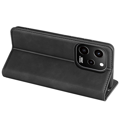 For Huawei nova Y61 4G PU Leather Magnetic Auto Closing Cover Stand Wallet Skin-touch Feeling Shockproof Phone Case
