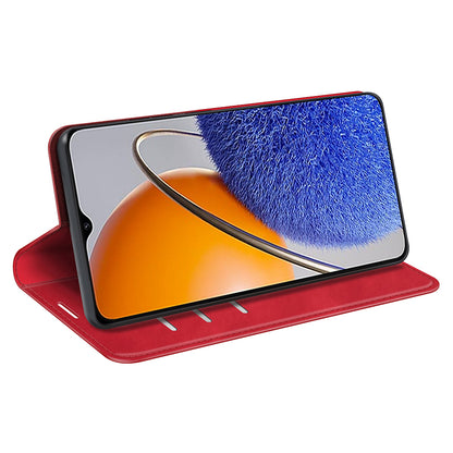 For Huawei nova Y61 4G PU Leather Magnetic Auto Closing Cover Stand Wallet Skin-touch Feeling Shockproof Phone Case