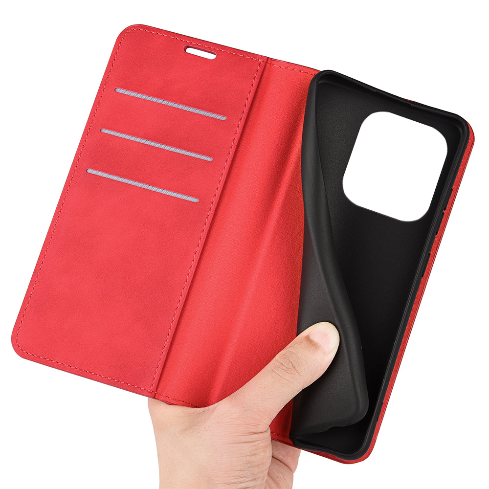 For Huawei nova Y61 4G PU Leather Magnetic Auto Closing Cover Stand Wallet Skin-touch Feeling Shockproof Phone Case