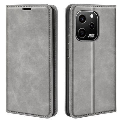 For Huawei nova Y61 4G PU Leather Magnetic Auto Closing Cover Stand Wallet Skin-touch Feeling Shockproof Phone Case