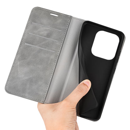 For Huawei nova Y61 4G PU Leather Magnetic Auto Closing Cover Stand Wallet Skin-touch Feeling Shockproof Phone Case