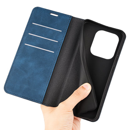 For Huawei nova Y61 4G PU Leather Magnetic Auto Closing Cover Stand Wallet Skin-touch Feeling Shockproof Phone Case