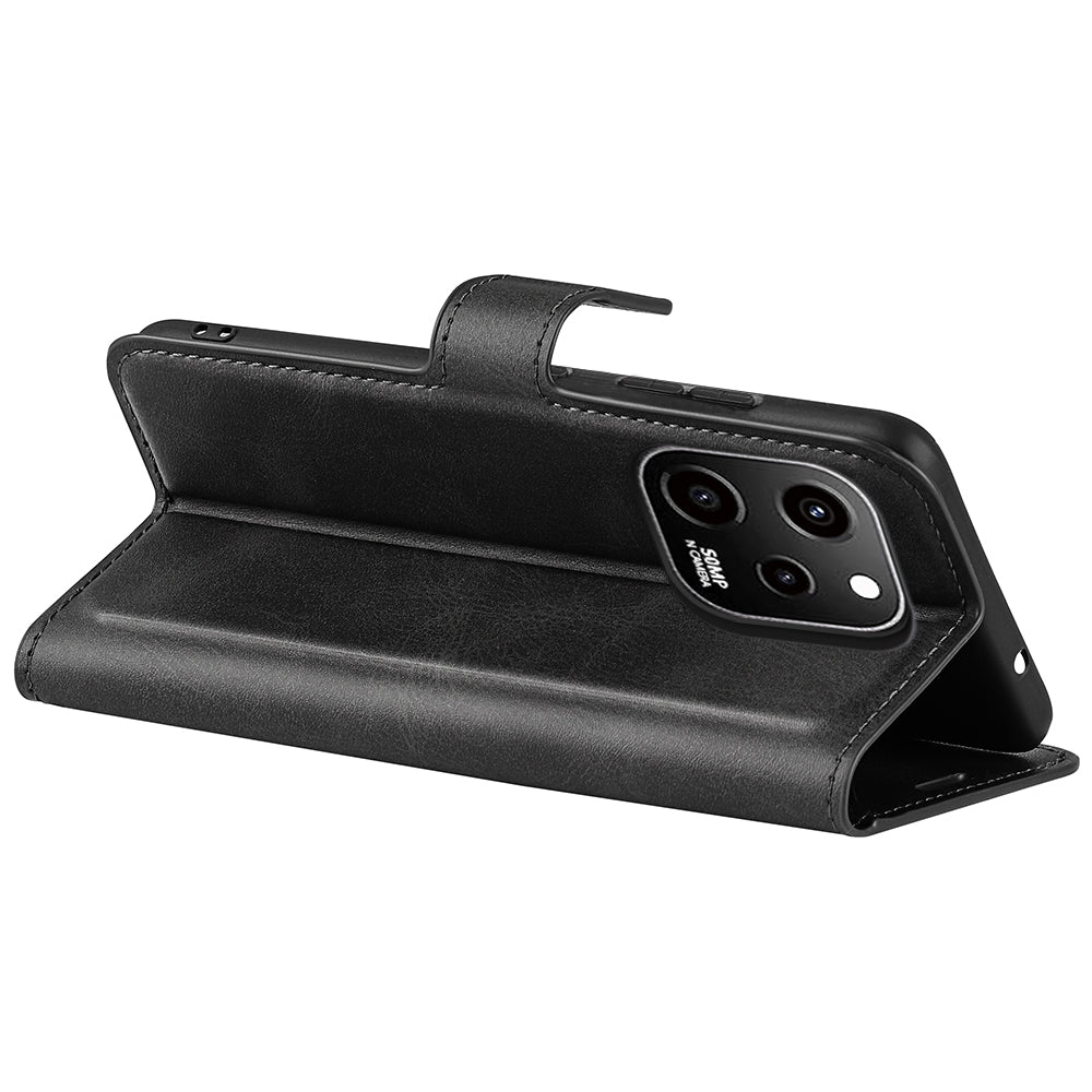For Huawei nova Y61 4G Calf Texture PU Leather Phone Case Wallet Stand Full Body Flip Folio Square Magnetic Clasp Protective Cover