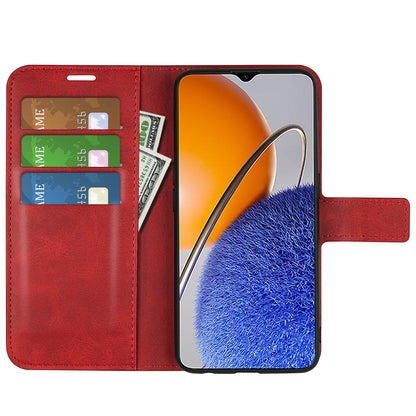 For Huawei nova Y61 4G Calf Texture PU Leather Phone Case Wallet Stand Full Body Flip Folio Square Magnetic Clasp Protective Cover