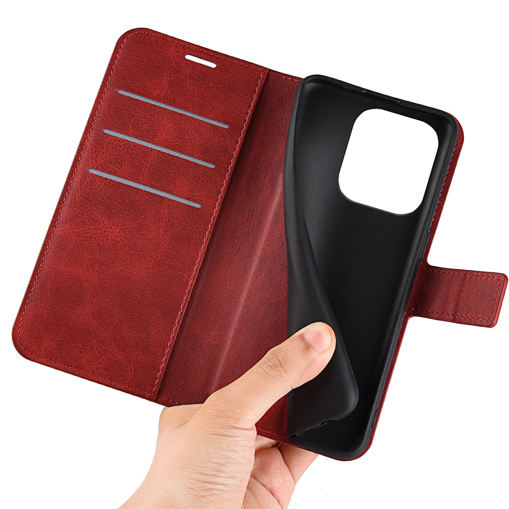 For Huawei nova Y61 4G Calf Texture PU Leather Phone Case Wallet Stand Full Body Flip Folio Square Magnetic Clasp Protective Cover