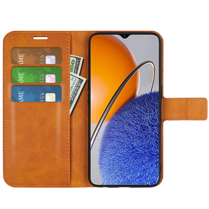 For Huawei nova Y61 4G Calf Texture PU Leather Phone Case Wallet Stand Full Body Flip Folio Square Magnetic Clasp Protective Cover