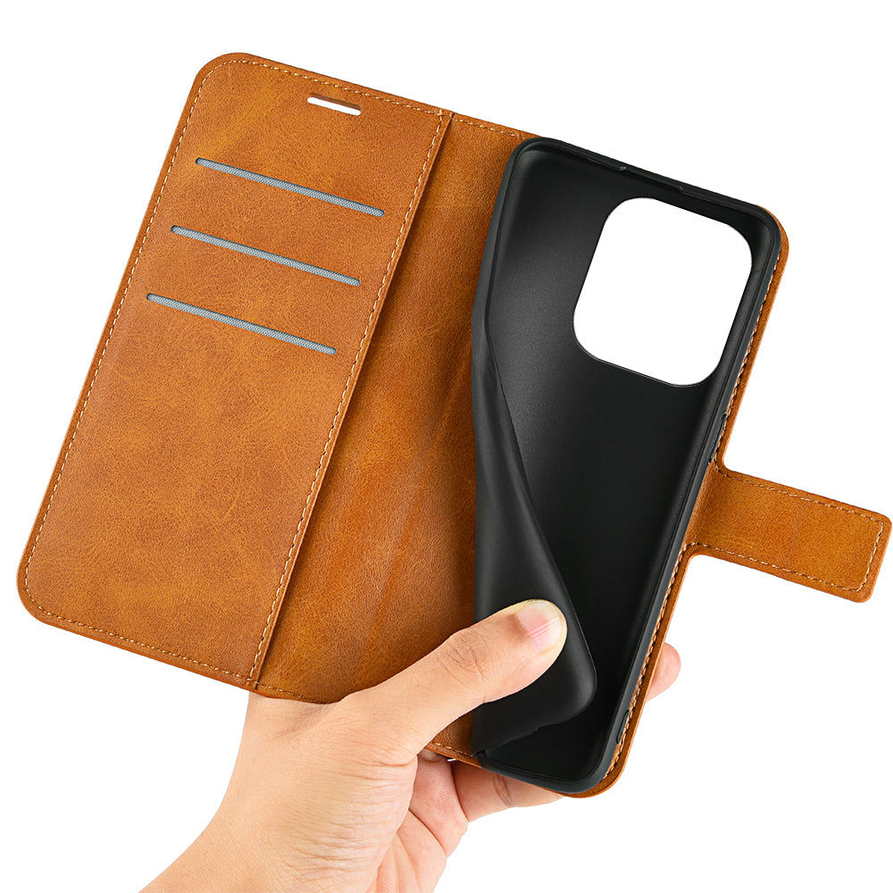 For Huawei nova Y61 4G Calf Texture PU Leather Phone Case Wallet Stand Full Body Flip Folio Square Magnetic Clasp Protective Cover