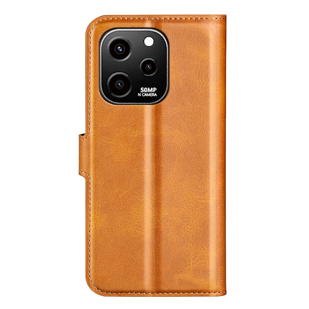 For Huawei nova Y61 4G Calf Texture PU Leather Phone Case Wallet Stand Full Body Flip Folio Square Magnetic Clasp Protective Cover