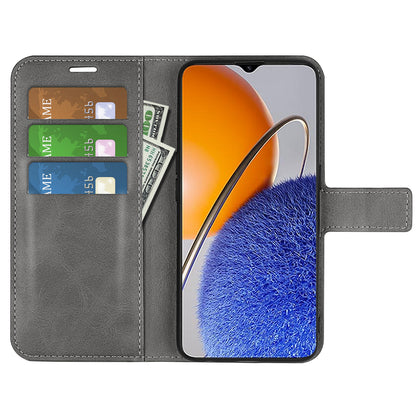 For Huawei nova Y61 4G Calf Texture PU Leather Phone Case Wallet Stand Full Body Flip Folio Square Magnetic Clasp Protective Cover