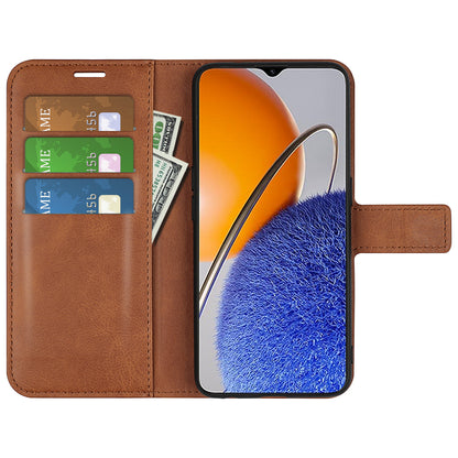 For Huawei nova Y61 4G Calf Texture PU Leather Phone Case Wallet Stand Full Body Flip Folio Square Magnetic Clasp Protective Cover