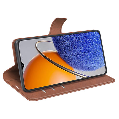 For Huawei nova Y61 4G Calf Texture PU Leather Phone Case Wallet Stand Full Body Flip Folio Square Magnetic Clasp Protective Cover