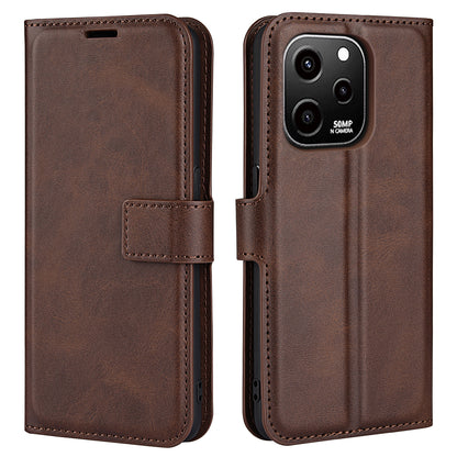 For Huawei nova Y61 4G Calf Texture PU Leather Phone Case Wallet Stand Full Body Flip Folio Square Magnetic Clasp Protective Cover
