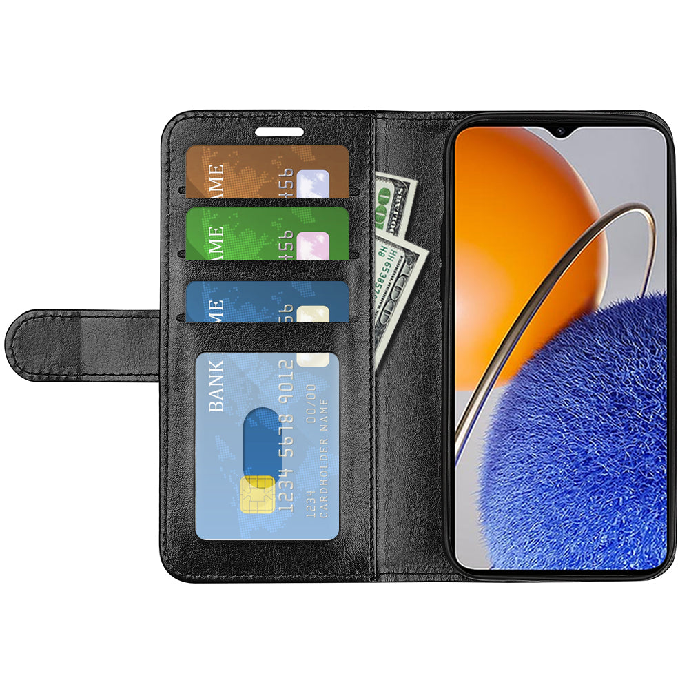 For Huawei nova Y61 4G Crazy Horse Texture PU Leather Wallet Case Stand Shockproof Flip Protective Phone Cover