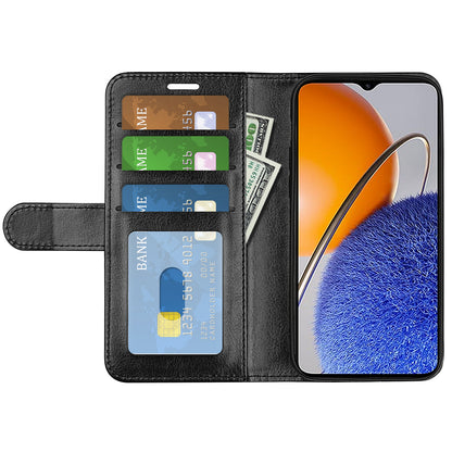 For Huawei nova Y61 4G Crazy Horse Texture PU Leather Wallet Case Stand Shockproof Flip Protective Phone Cover