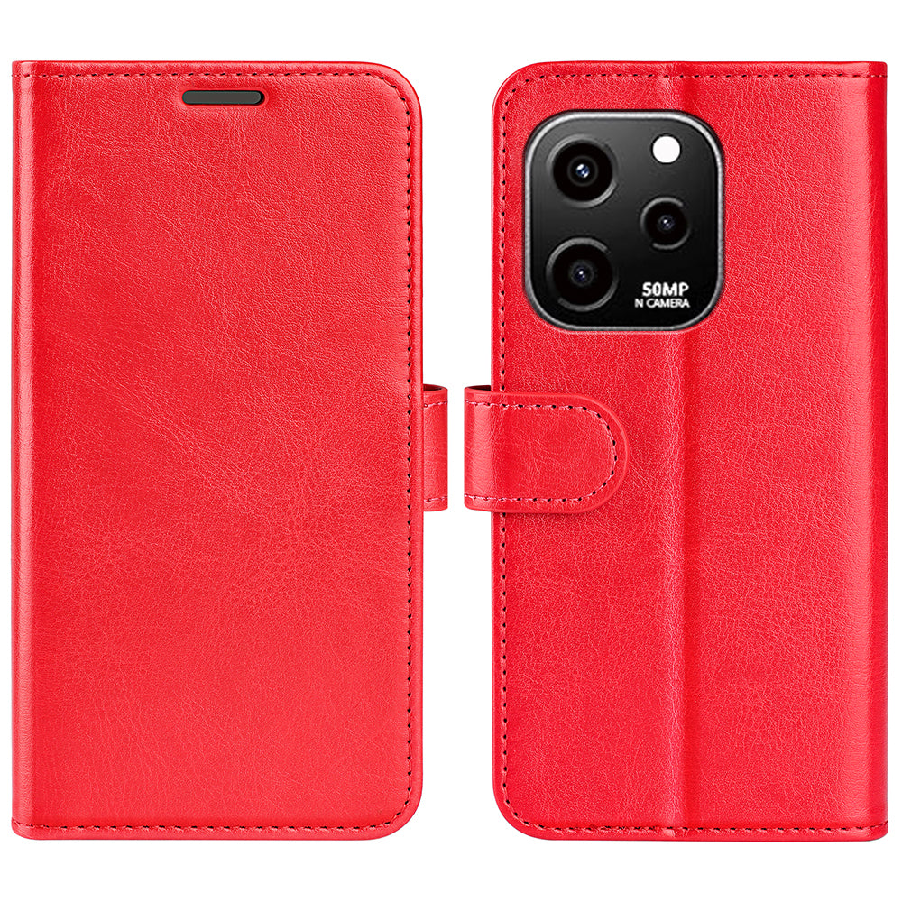 For Huawei nova Y61 4G Crazy Horse Texture PU Leather Wallet Case Stand Shockproof Flip Protective Phone Cover