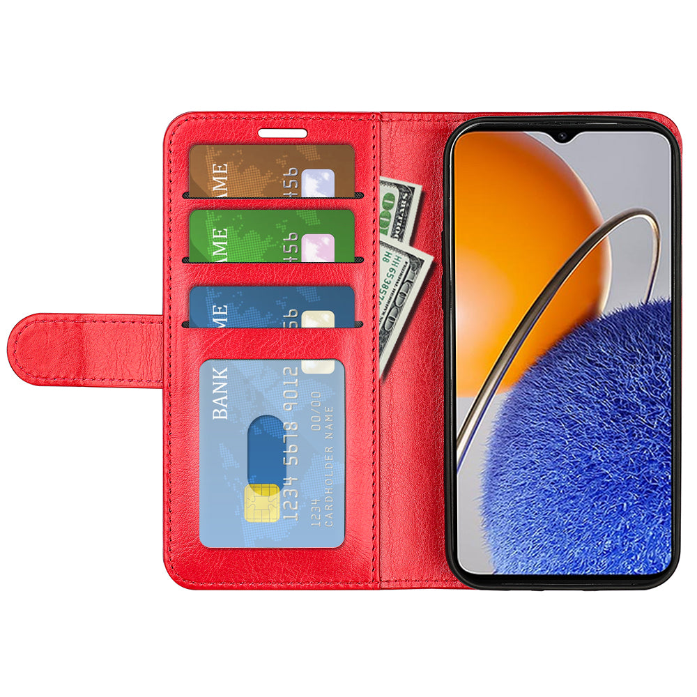 For Huawei nova Y61 4G Crazy Horse Texture PU Leather Wallet Case Stand Shockproof Flip Protective Phone Cover