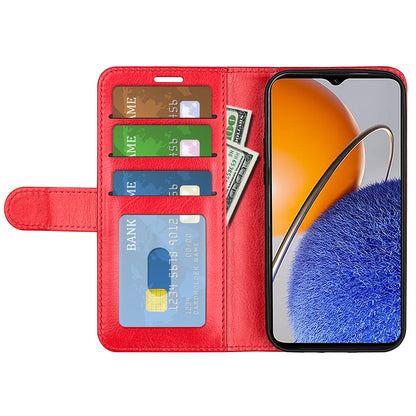 For Huawei nova Y61 4G Crazy Horse Texture PU Leather Wallet Case Stand Shockproof Flip Protective Phone Cover