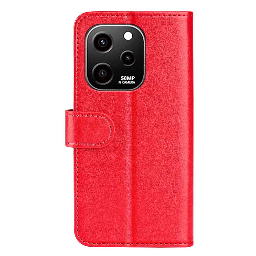 For Huawei nova Y61 4G Crazy Horse Texture PU Leather Wallet Case Stand Shockproof Flip Protective Phone Cover