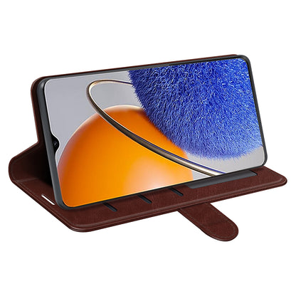 For Huawei nova Y61 4G Crazy Horse Texture PU Leather Wallet Case Stand Shockproof Flip Protective Phone Cover